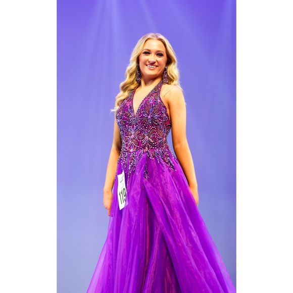 Purple Jovani Size 2 Ball gown dress - Picture 1 of 2